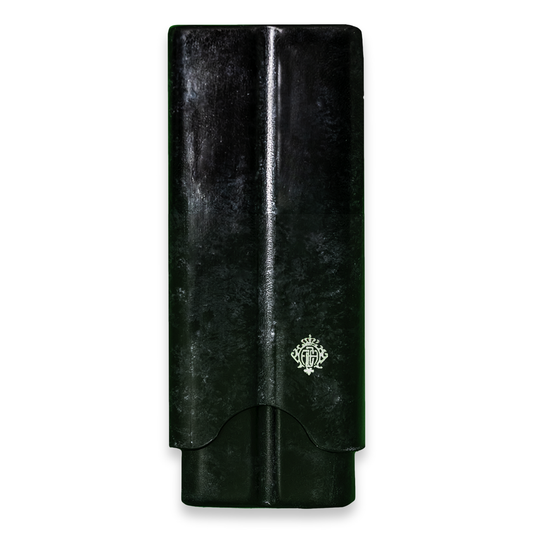 Artigiani Del Re Primo Fiore Leather 2-Finger Cigar Case - 2020 Limited Edition Collection - Fossil - Exterior Front