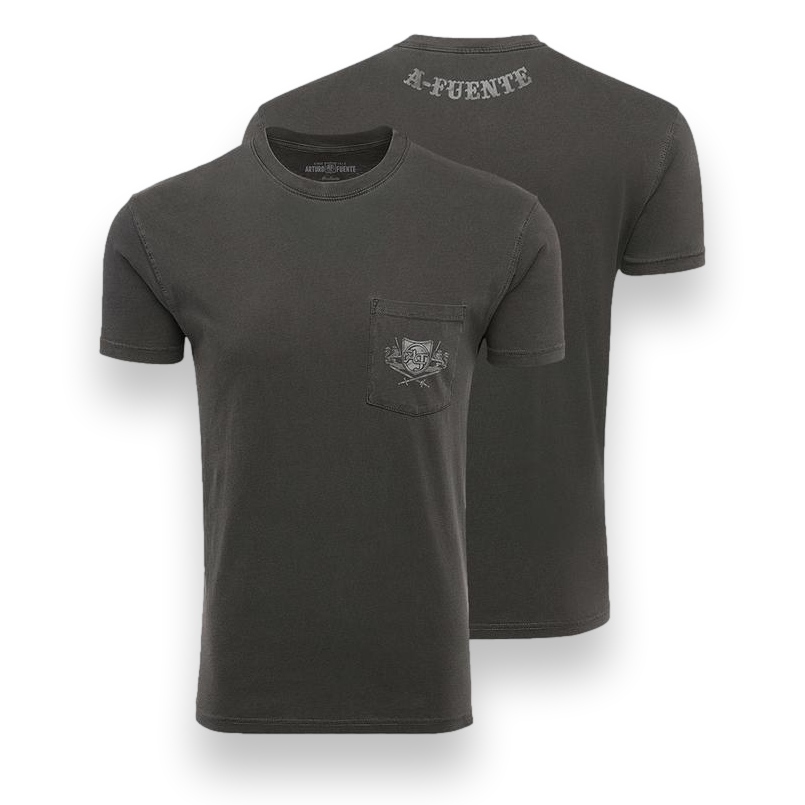 Arturo Fuente Charcoal Coronado Men's Cotton Pocket T-Shirt - Small - Exterior Front