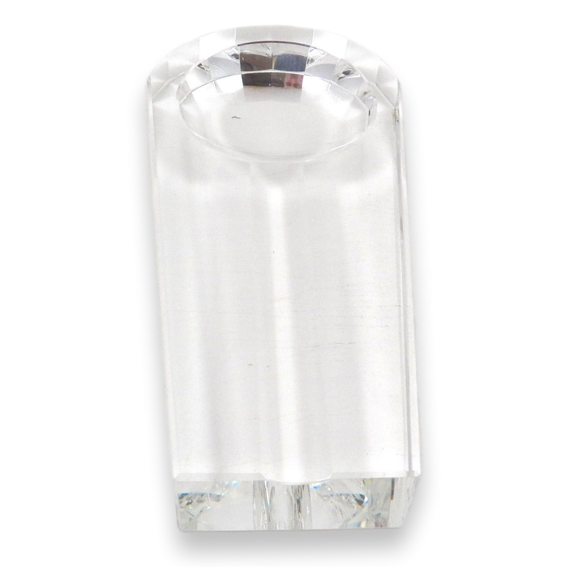 Bey-Berk Compact Crystal 1-Cigar Ashtray  - Exterior Top Back