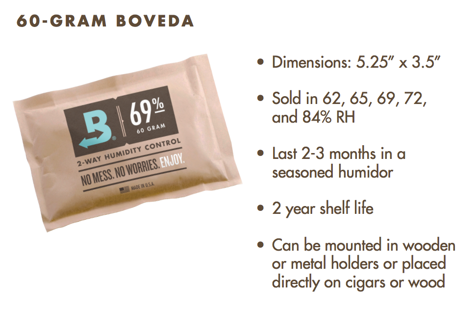 Boveda 69% RH Humidity 100-Pack Case, Large 60 gram
