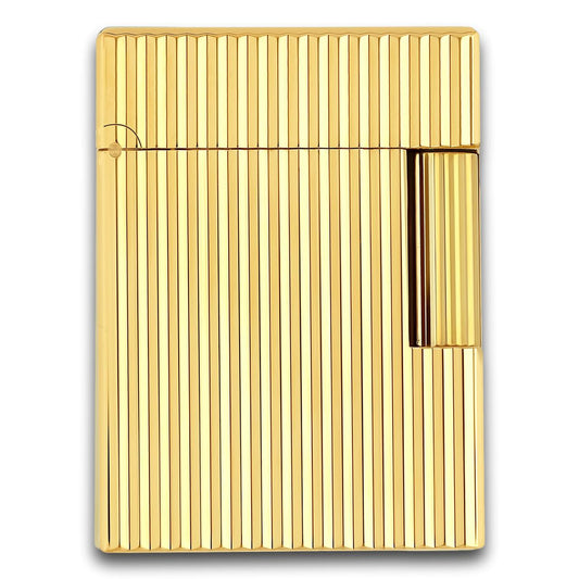 S.T. Dupont Line 1 Vertical Lines  Double Soft Flame Cigar Lighter Gold - Main Image