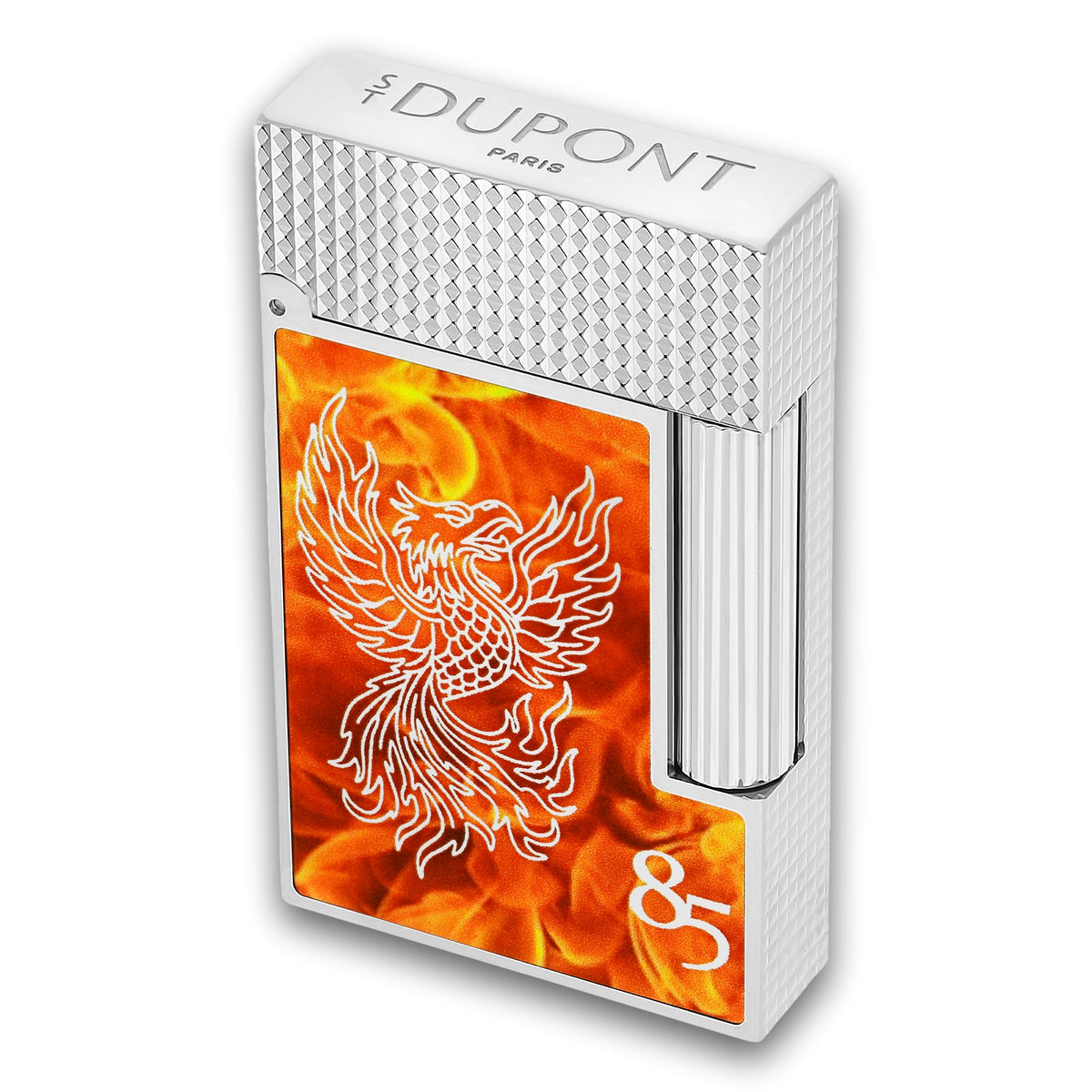 S.T. Dupont Line 2 85th Anniversary Collection Perfect Ping  Double Soft Flame Cigar Lighter  - Palladium SIde View
