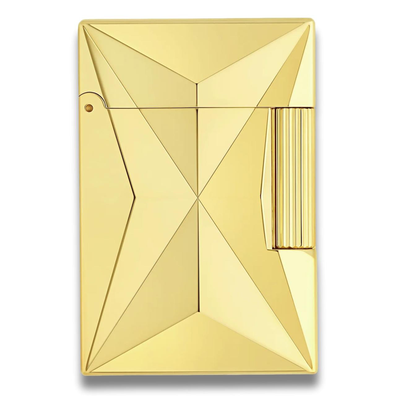 S.T. Dupont Fire X Line 2 Small Double Soft Flame Cigar Lighter - Golden - Front