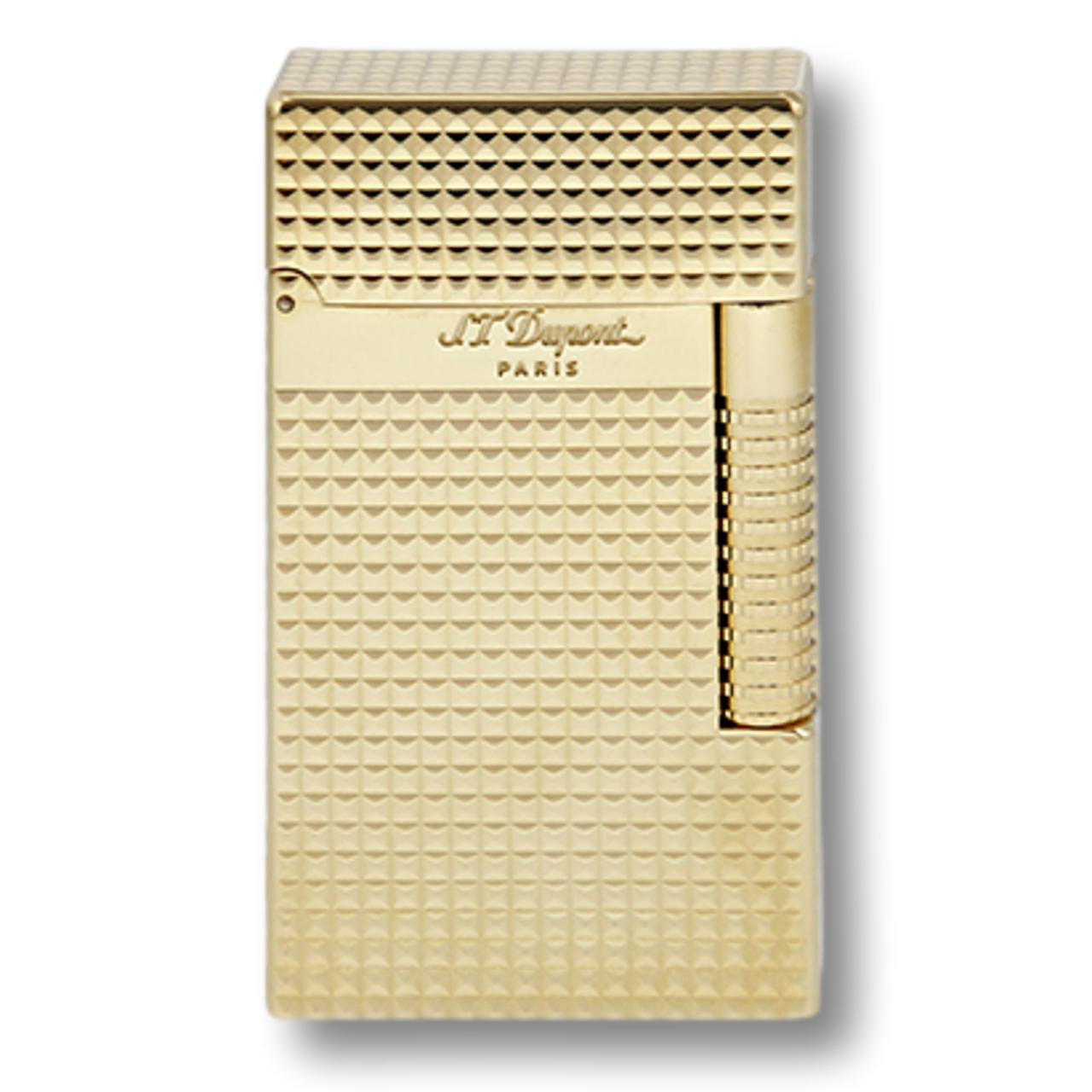S.T. Dupont Perfect Ping Le Grand Dual Soft and Torch Flame Cigar Lighter - Diamond Head Yellow Gold - Front