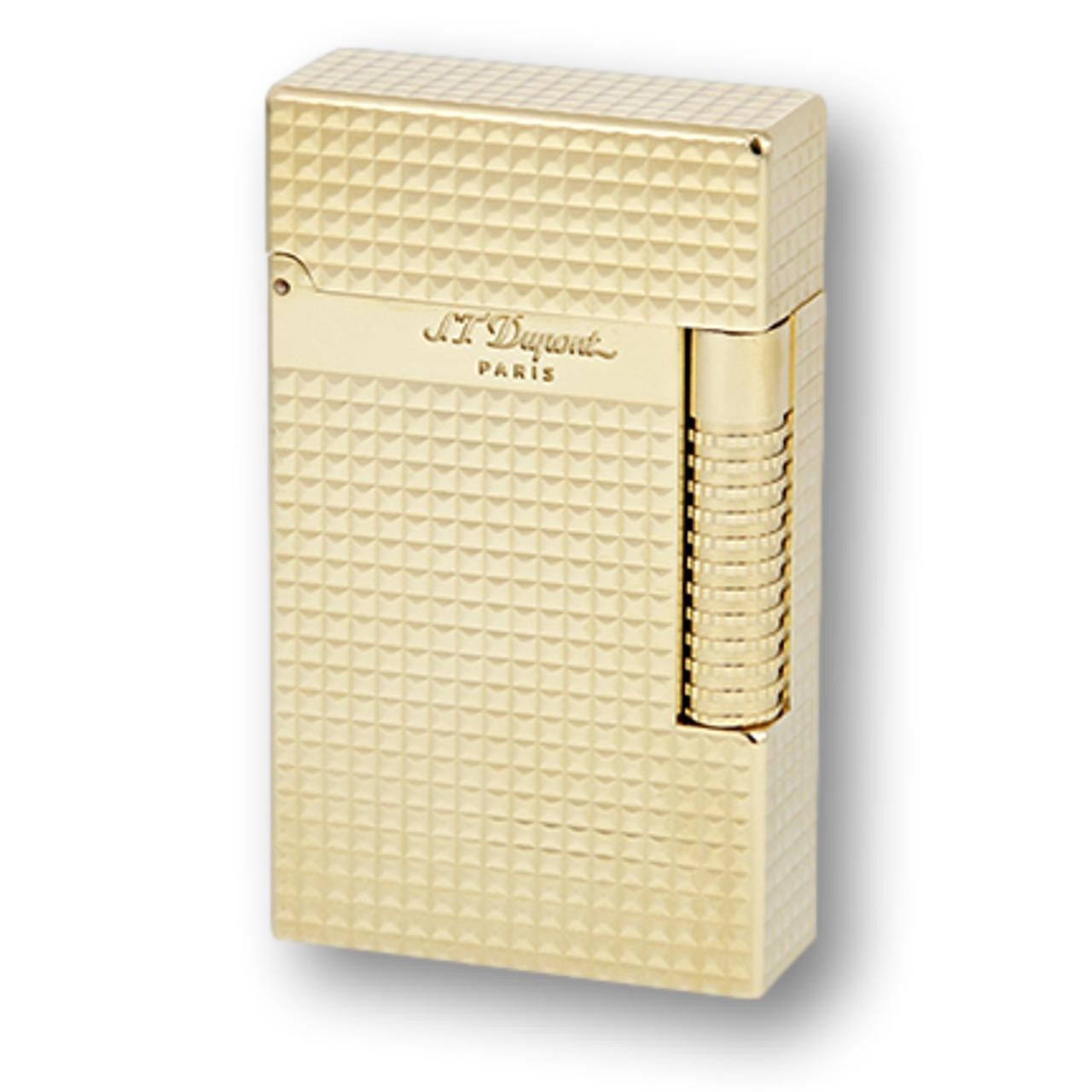 S.T. Dupont Perfect Ping Le Grand Dual Soft and Torch Flame Cigar Lighter - Diamond Head Yellow Gold - Main Image - Left Facing
