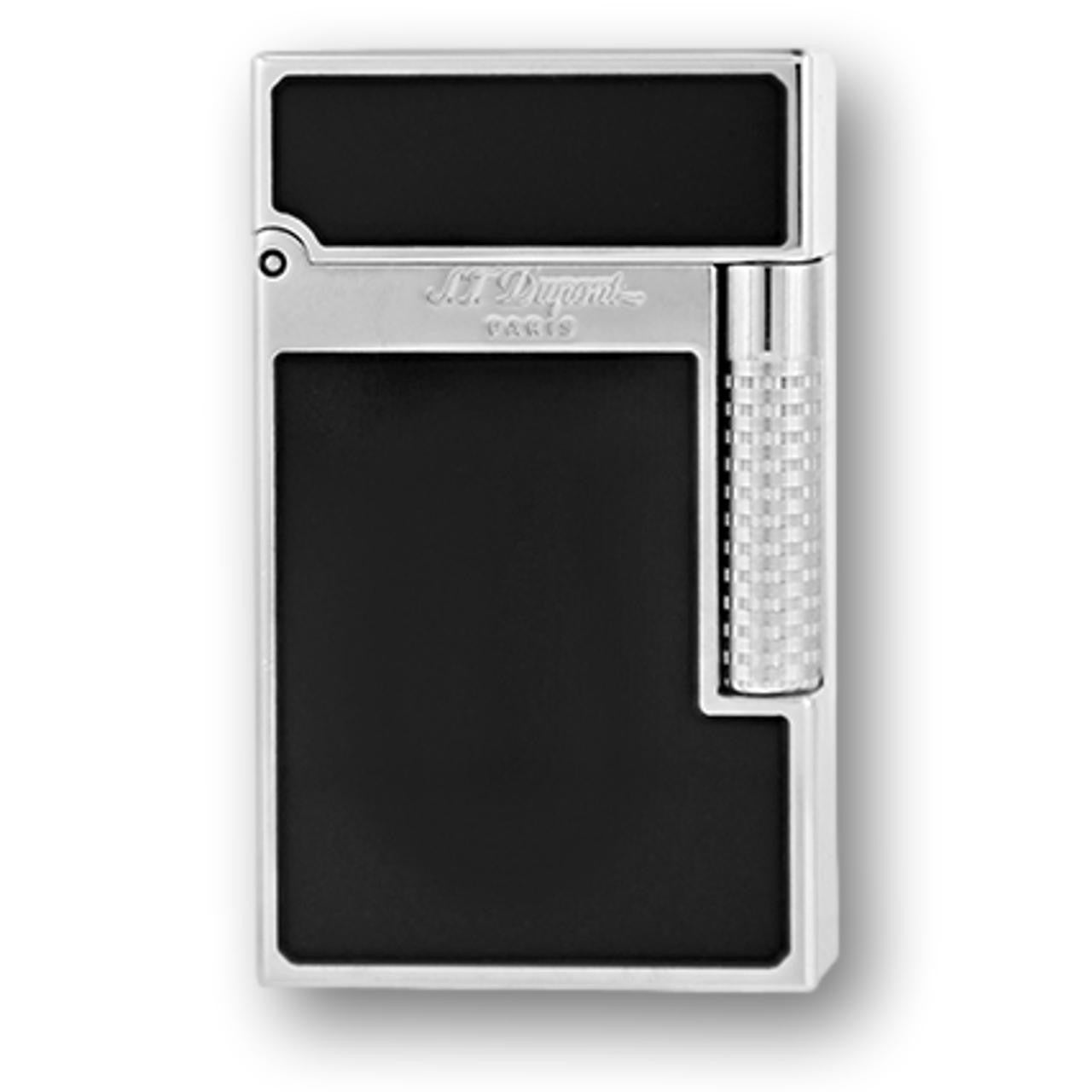 S.T. Dupont Lacquer Le Grand Dual Soft and Torch Flame Cigar Lighter - Black Palladium -  Front