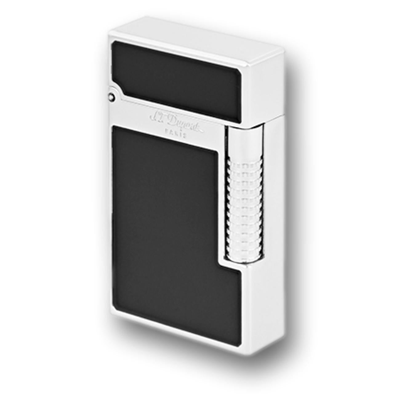 S.T. Dupont Lacquer Le Grand Dual Soft and Torch Flame Cigar Lighter - Black Palladium - Main Image - Left Facing