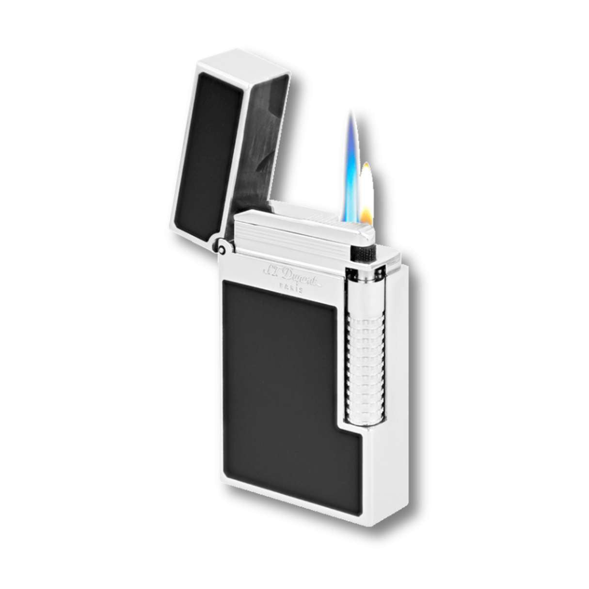 S.T. Dupont Lacquer Le Grand Dual Soft and Torch Flame Cigar Lighter - Black Palladium - Lighter Flame
