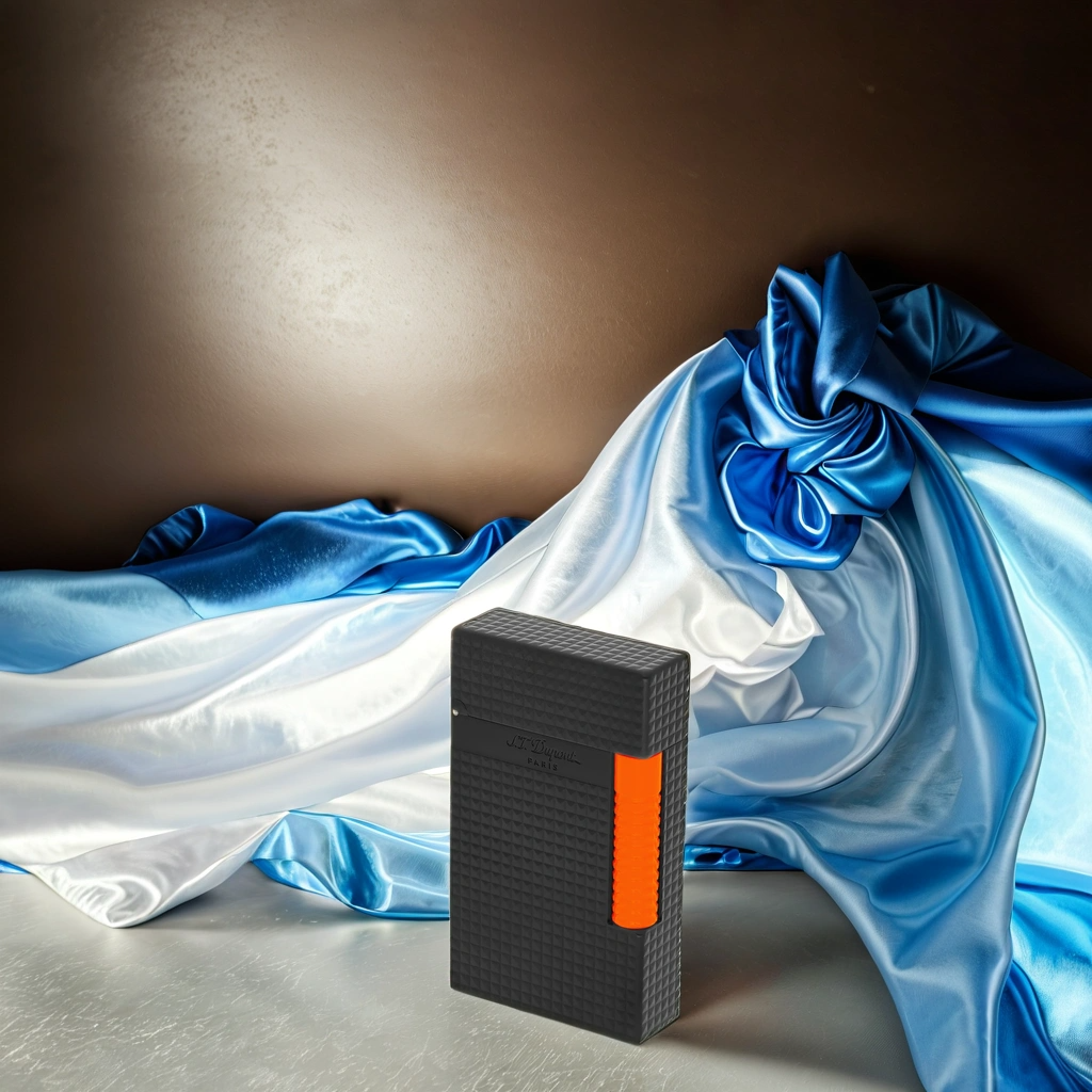 S.T. Dupont Fluo Le Grand Dual Soft and Torch Flame Cigar Lighter - Orange - Lifestyle Image