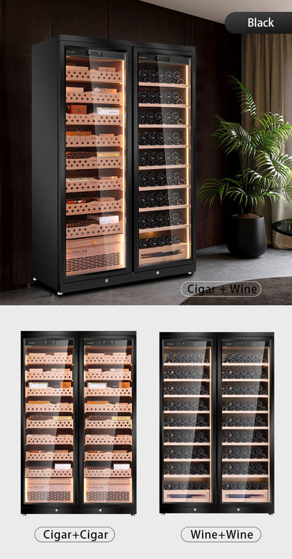 Raching CD1200 Climate Control Stainless Steel Double Door 3,200-Cigar Electric Humidor Specifications