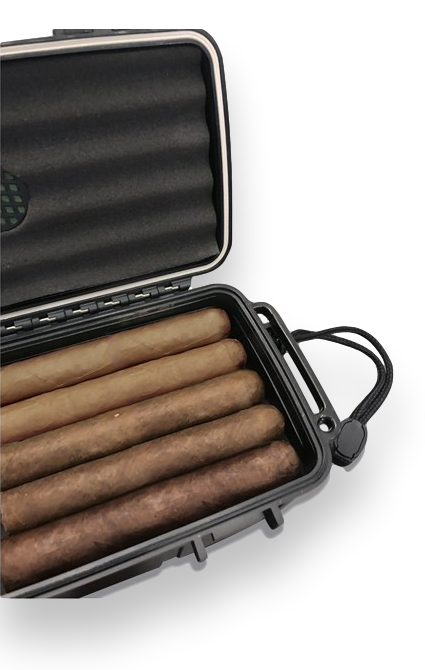 Cigar Safe Cigar Safe 10-Cigar Travel Humidor - Black  - Interior
