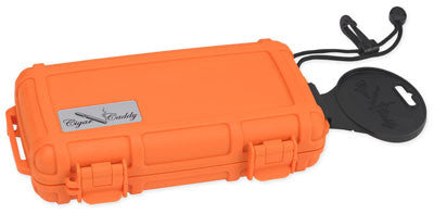 Cigar Caddy 3400 Blaze Orange Travel Humidor - 5 Cigars
