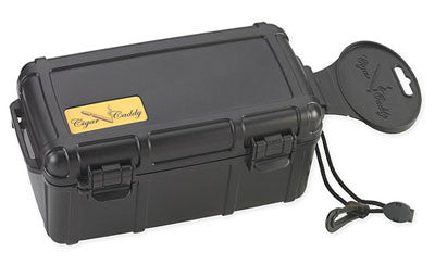 Cigar Caddy 3540 Matte Black Travel Humidor - 15 Cigars