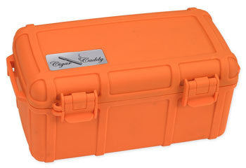 Cigar Caddy 3540-R Blaze Orange Travel Humidor - 15 Cigars