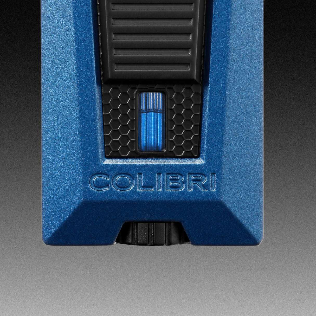 Colibri Stealth Torch Flame Triple Jet Cigar Lighter - Blue - Lower Front