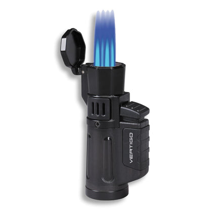 Vertigo Cyclone Lighter & Big Boy Cutter Gift Set - Charcoal - Lighter Flame