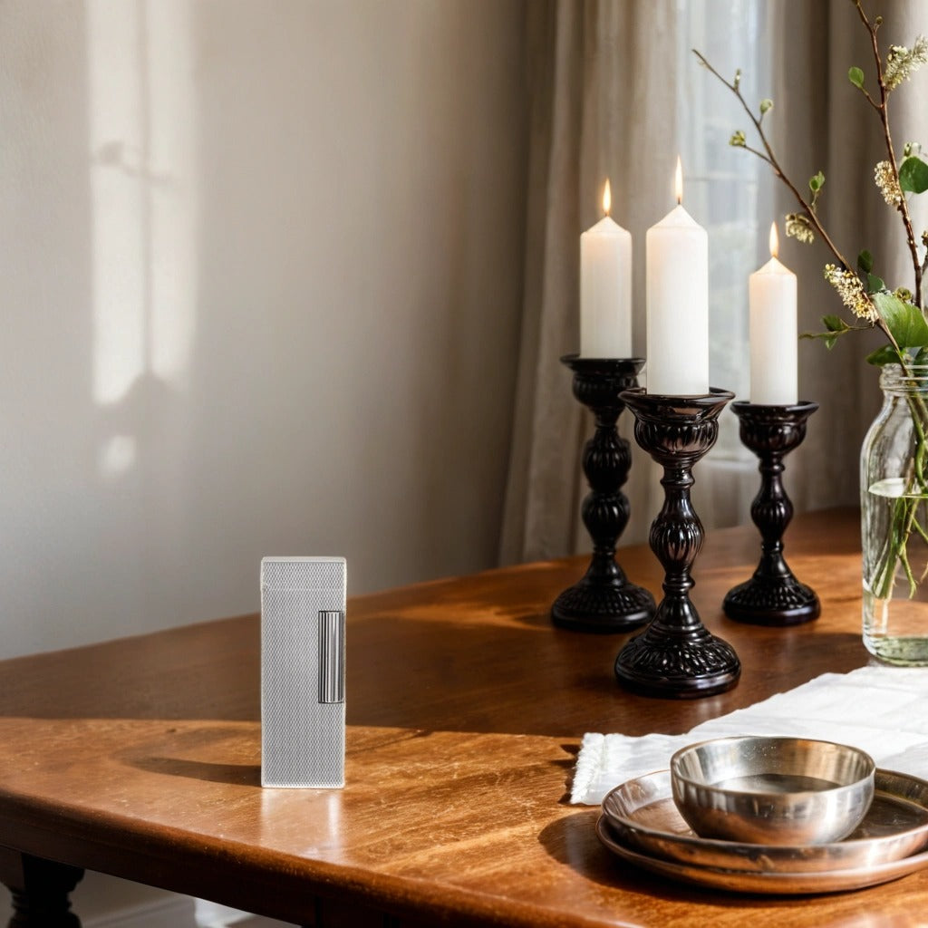 Dunhill Rollagas  Silver Barley Soft Flame Cigar Lighter - Lifestyle