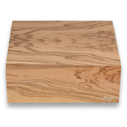 Davidoff Air De Famille Series I Olive Wood Primos 35-Cigar Desktop Humidors - Front