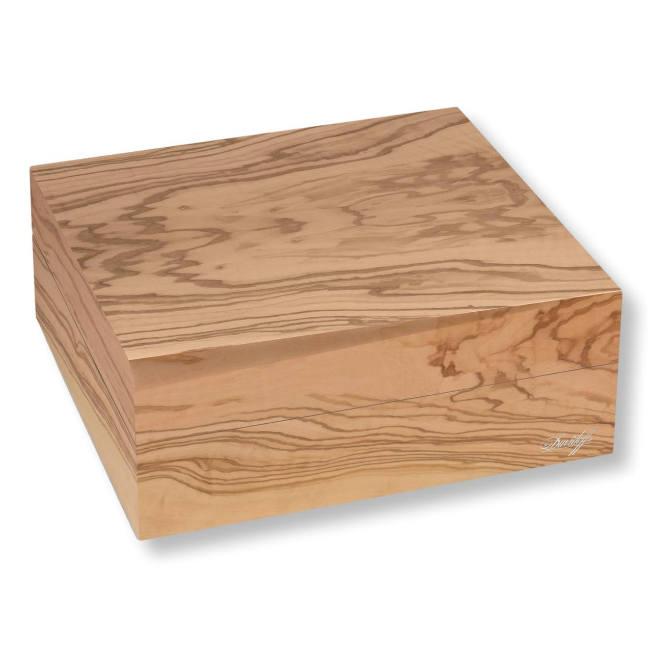 Davidoff Air De Famille Series I Olive Wood Primos 35-Cigar Desktop Humidors - Main Image -Right Facing