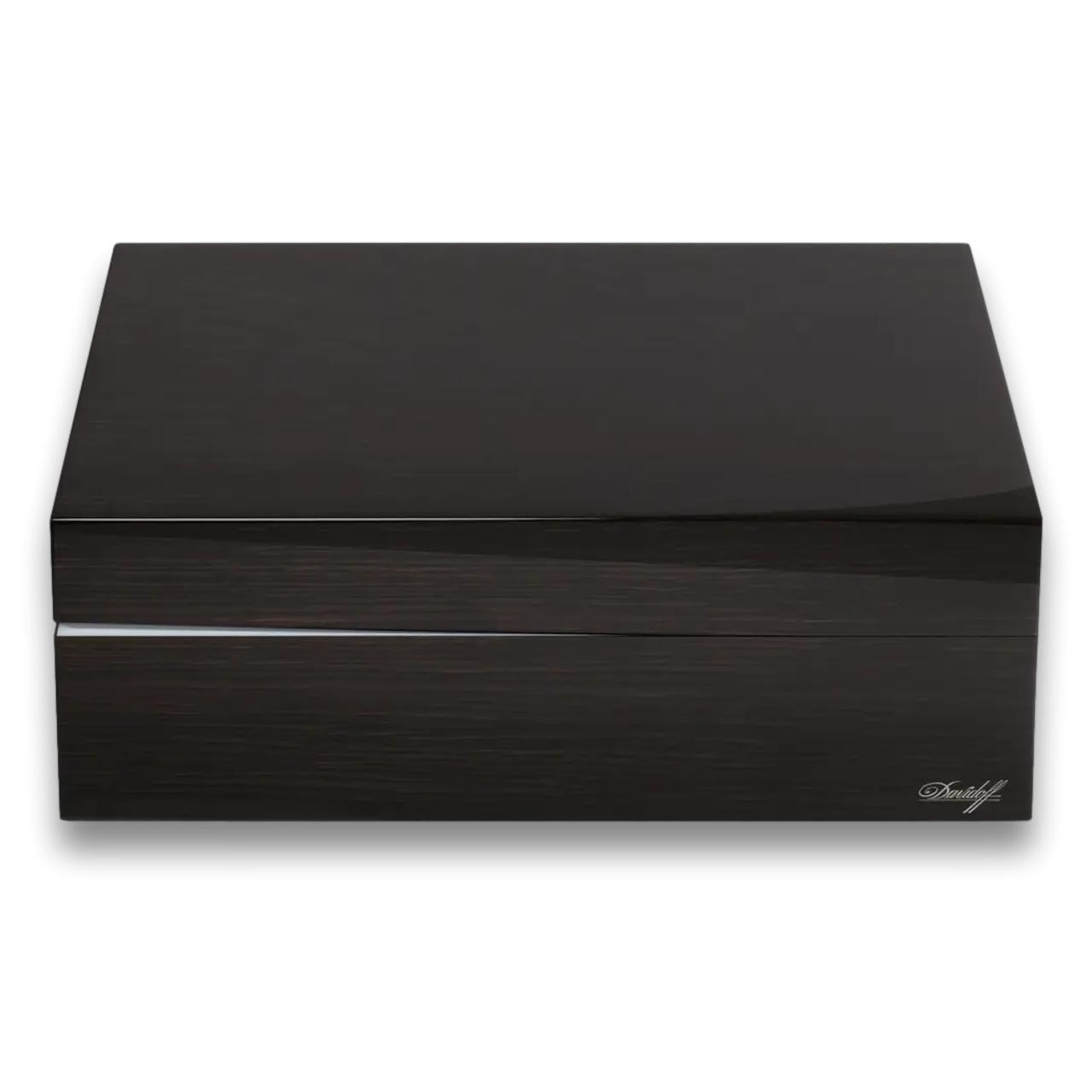 Davidoff Air De Famille Series II Smoked Oak Ambassador Brilliant 80-Cigar Desktop Humidors - Front