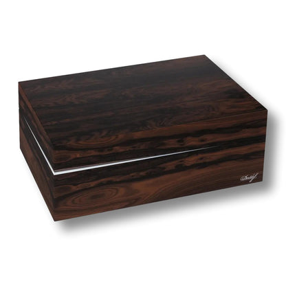 Davidoff Air De Famille Series II Ziricote Ambassador Matt 80-Cigar Desktop Humidors - Main Image - Right Facing