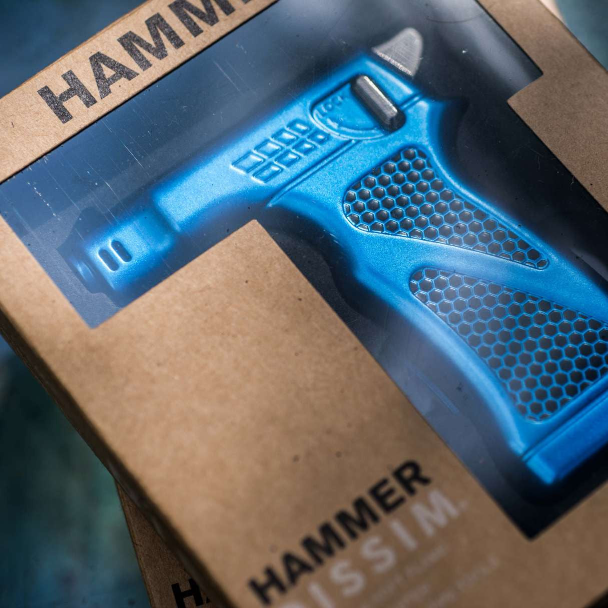 Dissim Hammer Inverted Soft Flame Pipe Lighter - Blue - Gift Box