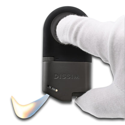 Dissim Inverted Soft Flame Pipe Lighter - Black - Flame