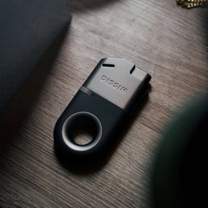 Dissim Inverted Soft Flame Pipe Lighter - Black - Flat Lay2