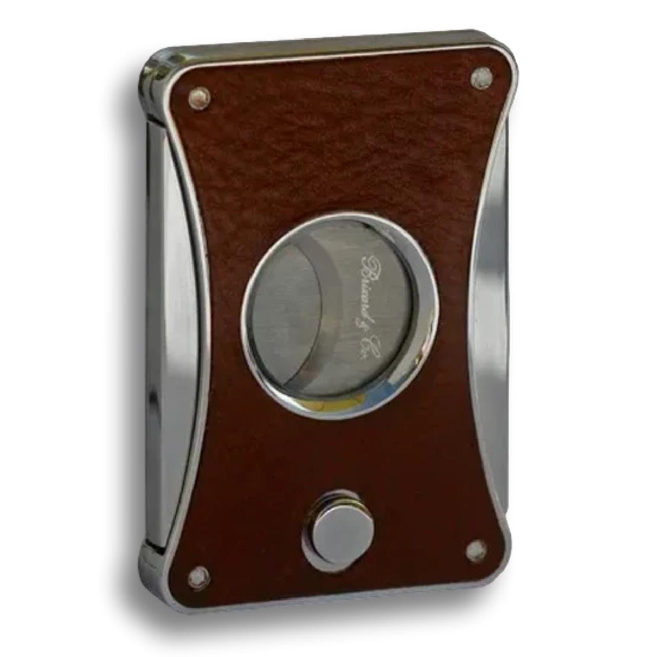 Brizard & Co Elite Antique Saddle Double Blade Cigar Cutter - Main Image - Front Side