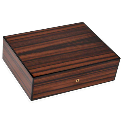 Elie Bleu Macassar Ebony Classic Wood 50-300 Cigar Desktop Humidor