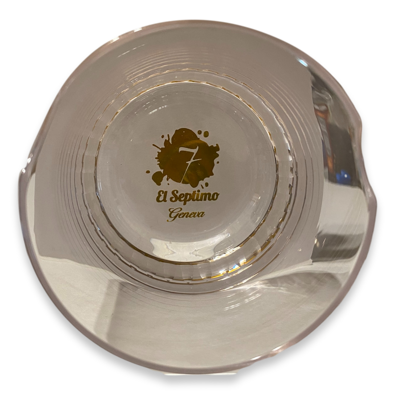 El-Septimo Cigar Whiskey Glass - Logo Bottom - Exterior Top