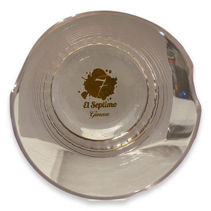 El-Septimo Cigar Whiskey Glass - Logo Bottom - Exterior Top