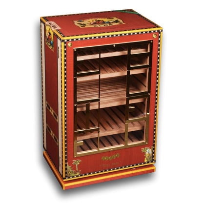 Elie Bleu Alba 150-Cigar Cabinet Humidor - Red  - Exterior