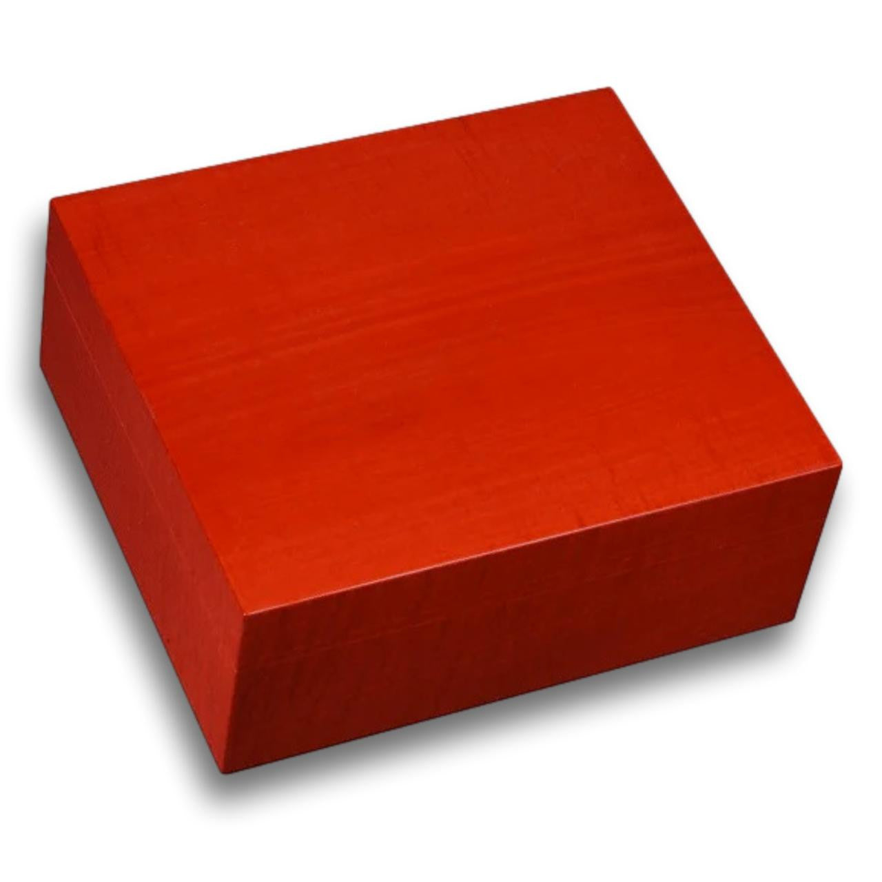 Elie Bleu Fruit 50-Cigar Desktop Humidor - Red - Main Image - Right Facing