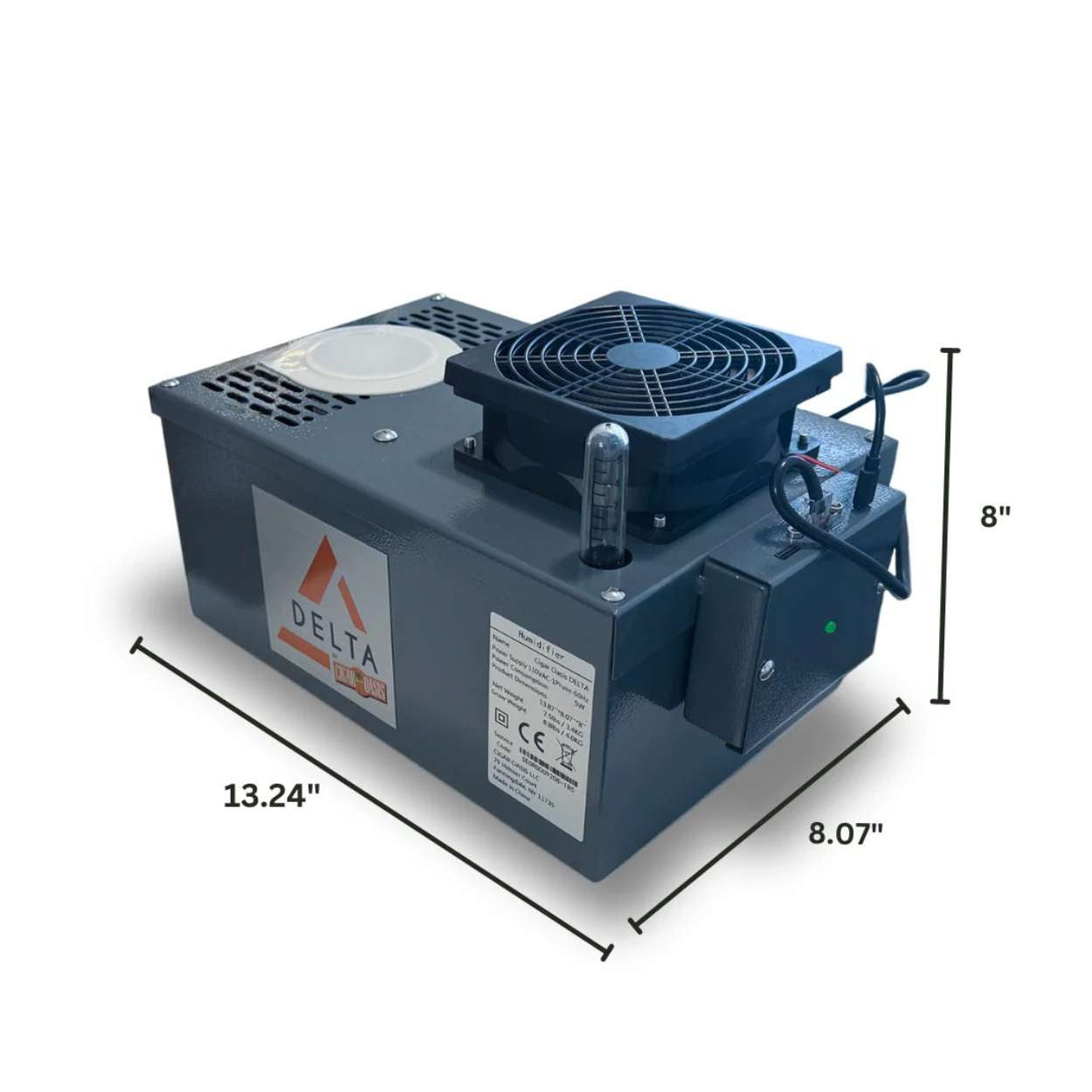 Cigar Oasis Delta Electronic Humidifier  - Dimensions