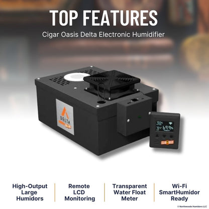 Cigar Oasis Delta Electronic Humidifier  - Top Features image