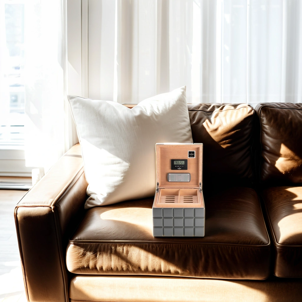 Colibri Heritage Cube 80-Cigar Desktop Humidors - Charcoal - Lifestyle