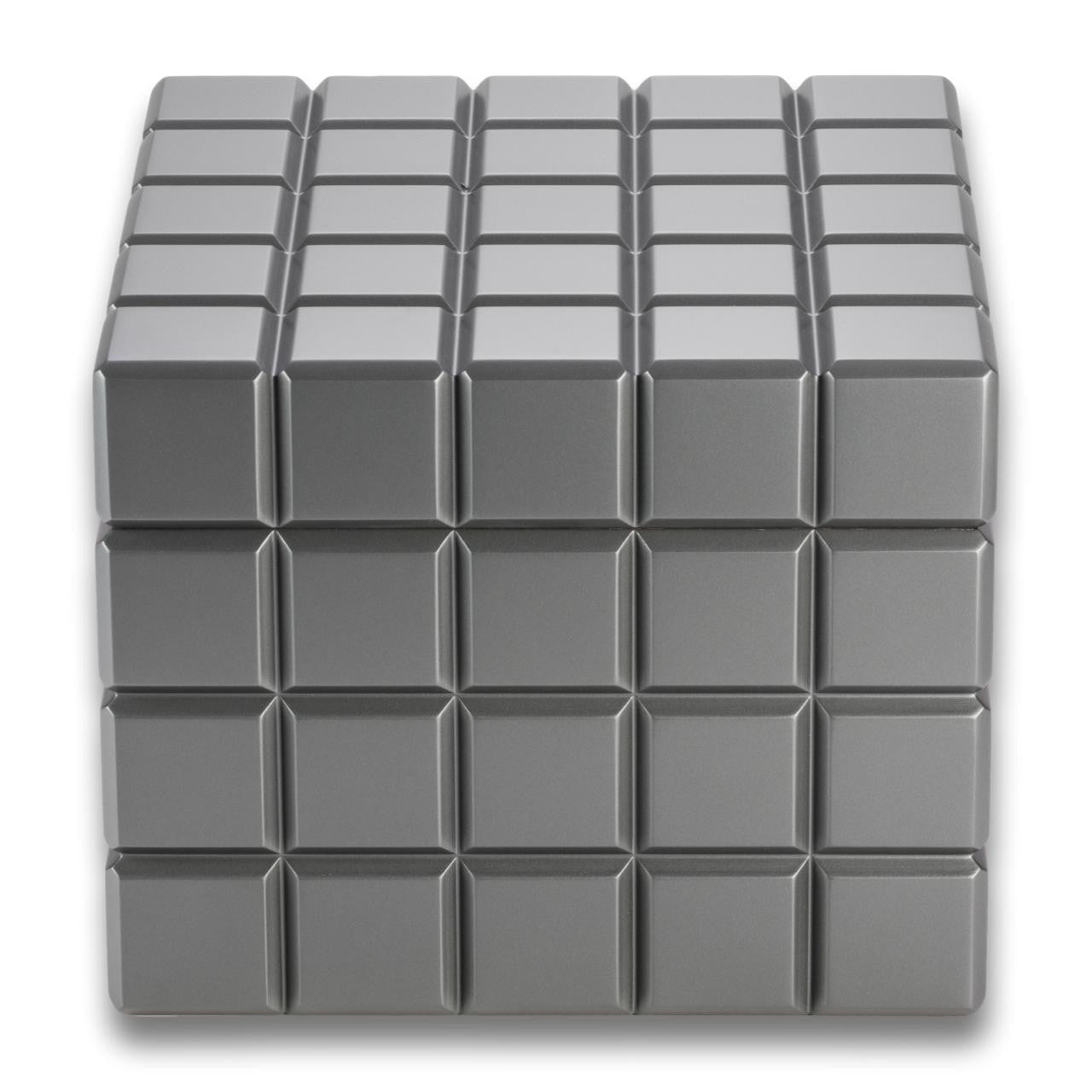 Colibri Heritage Cube 80-Cigar Desktop Humidors - Charcoal - Front Top Side