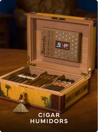 Yellow Elie Bleu Cigar Humidor