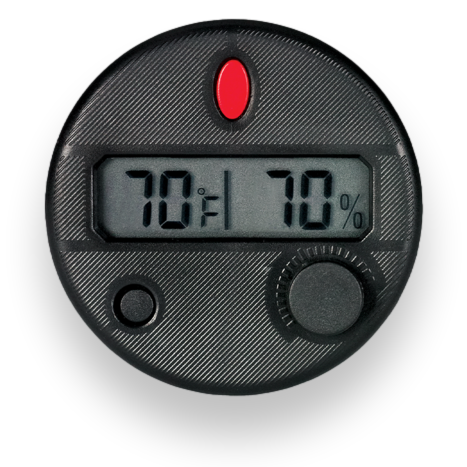 HygroSet FM Front Mount Digital Hygrometer  - Exterior Front