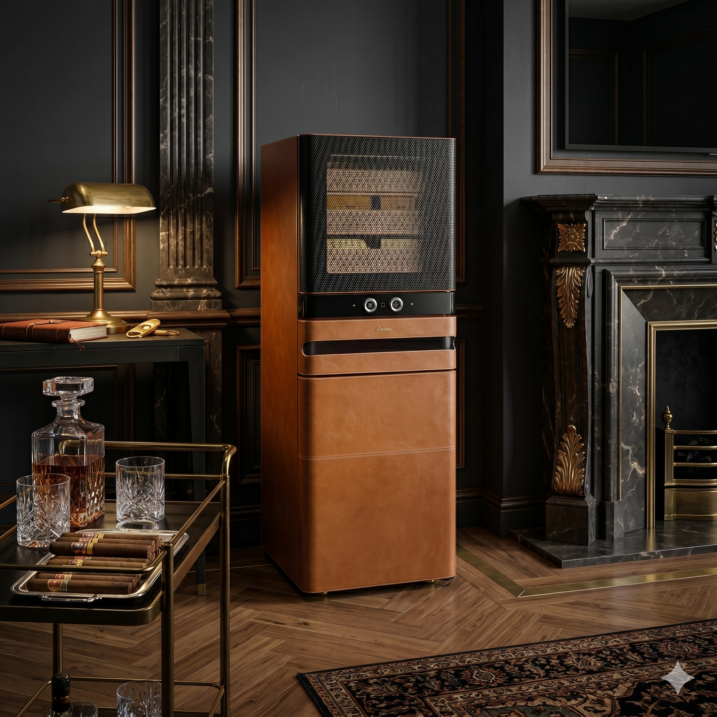 Afidano L6 Leather Series 1500-Cigar Electric Humidor - Lifestyle Image