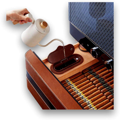 Afidano L8 Leather Series 2200-Cigar Electric Humidor -  Water Tank