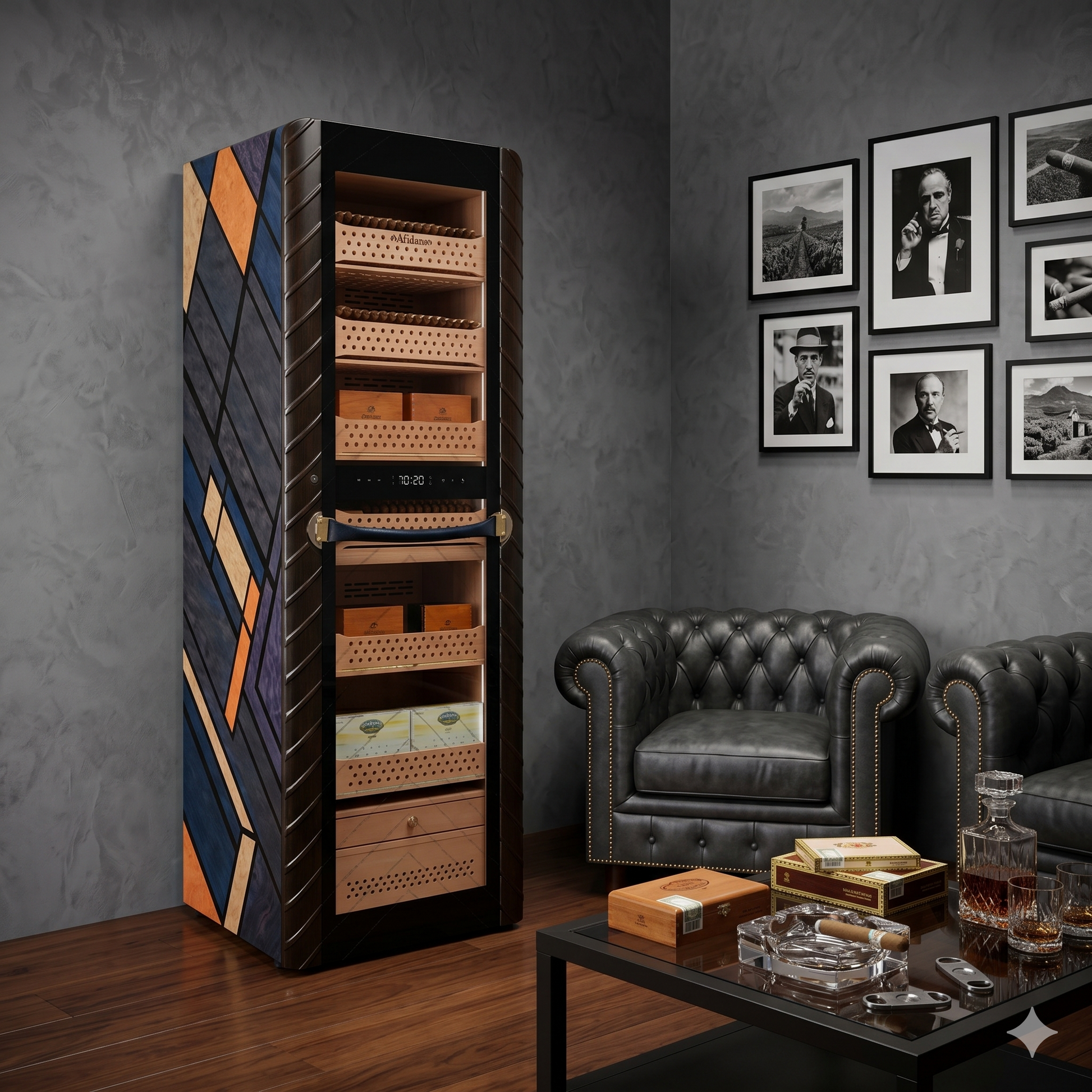 Afidano C8 Art Series 2200 Cigar Electric Humidor - Lifestyle Image