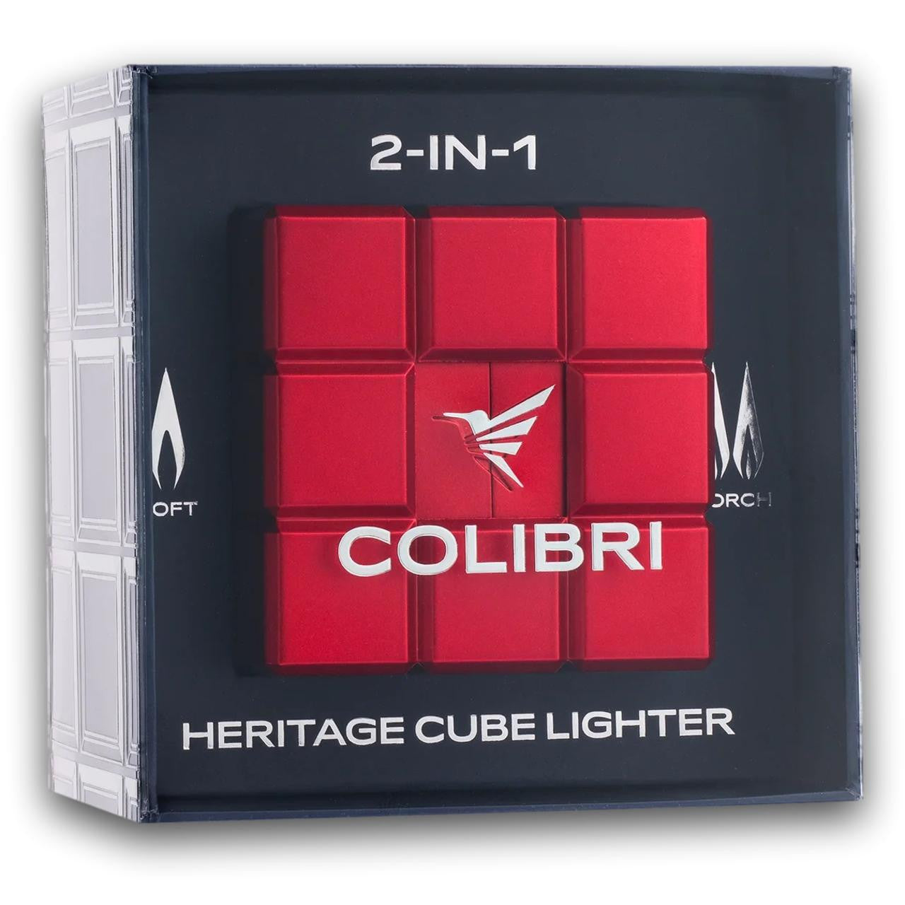 Colibri Heritage Cube Dual Soft and Torch Flame Tabletop Cigar
