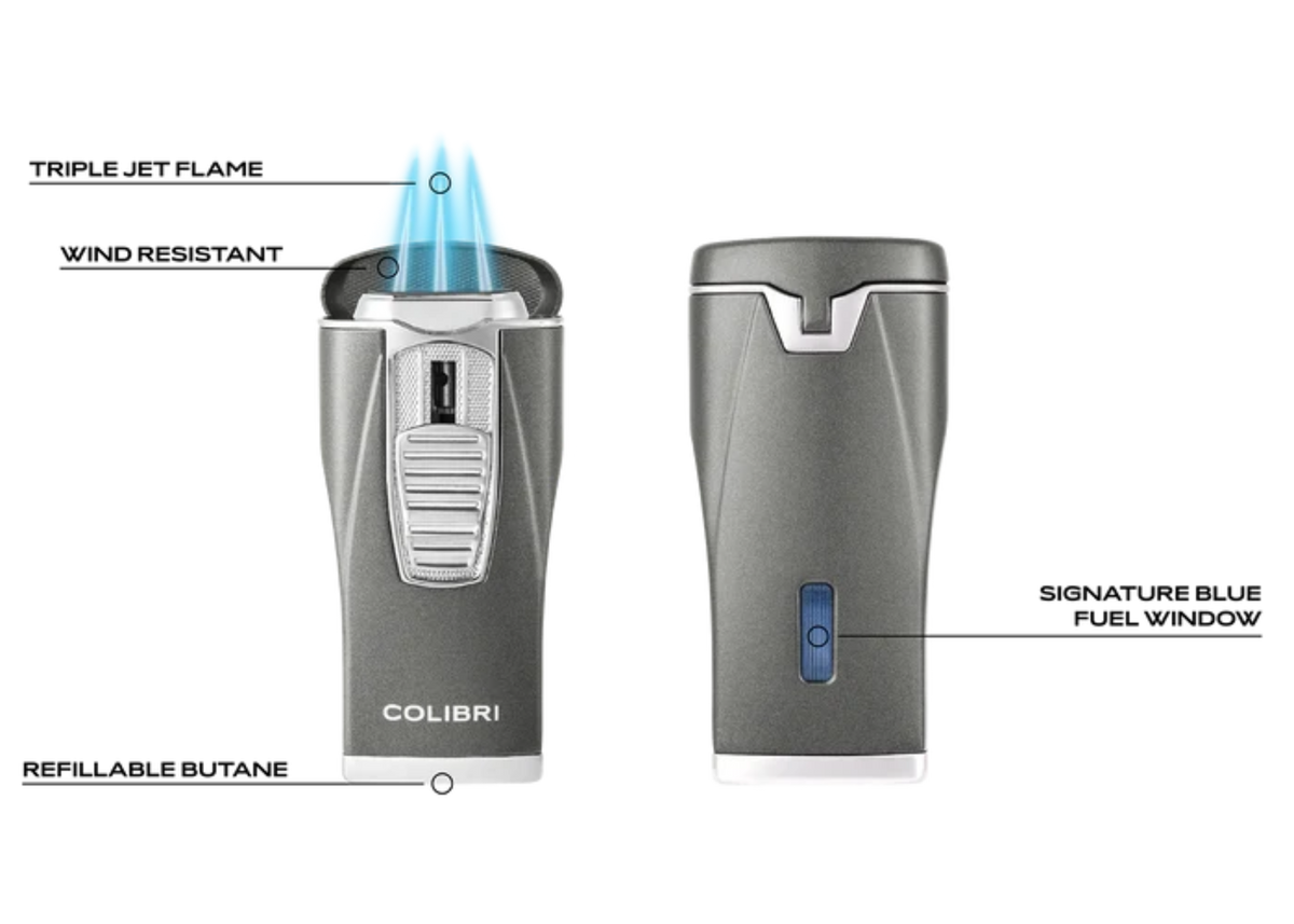 Colibri Monaco Triple Jet Flame Cigar Lighter  - Details