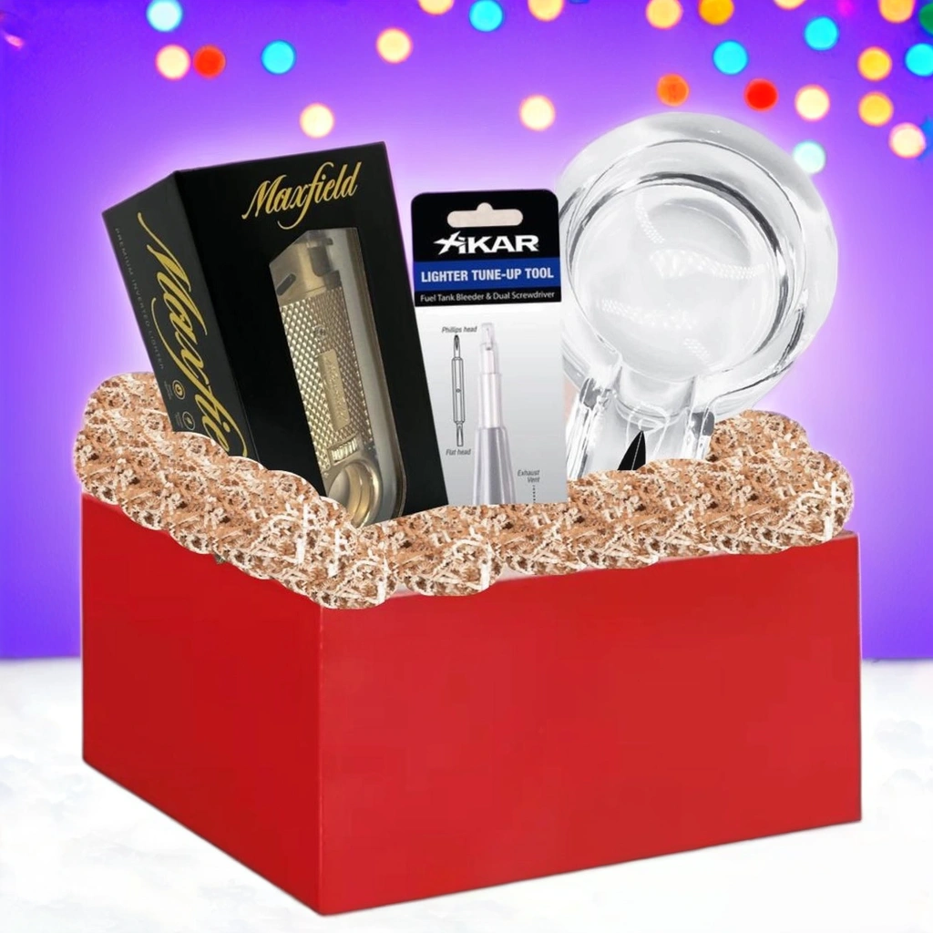Soft Flame Cigar Lighter and Ashtray Gift Set