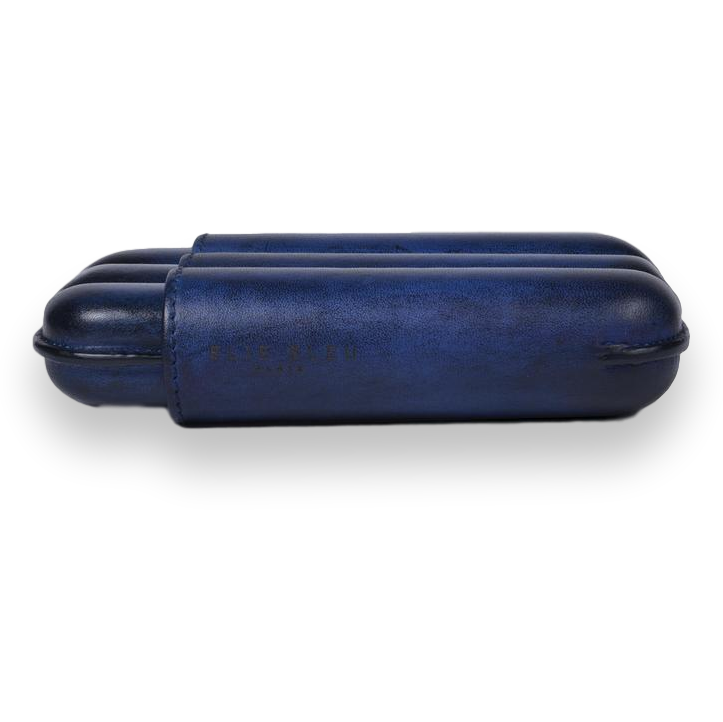 Elie - Bleu - Blue - Patina - 3 - Cigar - Up - to - 64 - Ring - Gauge - Exterior - Side
