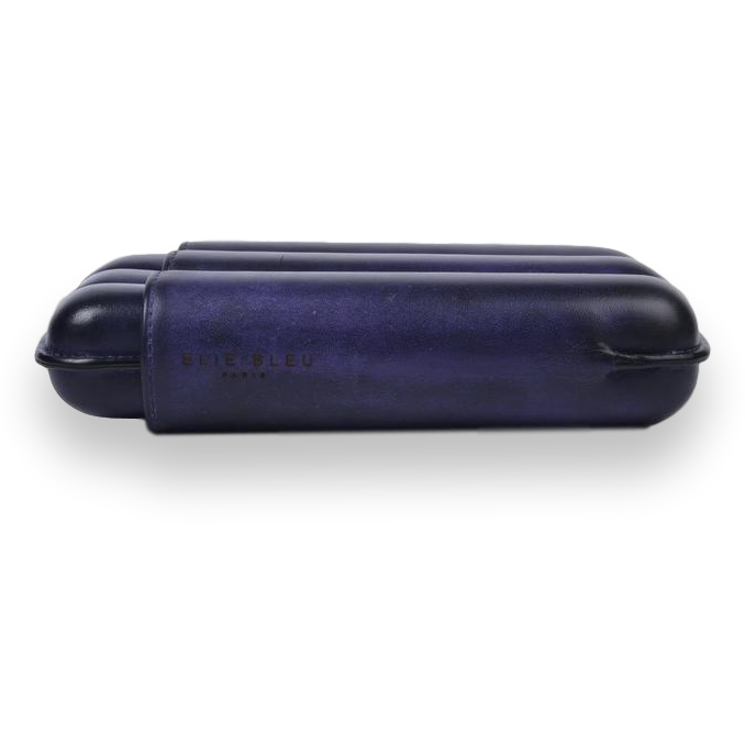 Elie - Bleu - Prune - Patina - 3 - Cigar - Up - to - 64 - Ring - Gauge - Exterior - Side