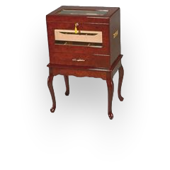 Quality Importers Geneve - 500 Cigar Glasstop Table Humidor