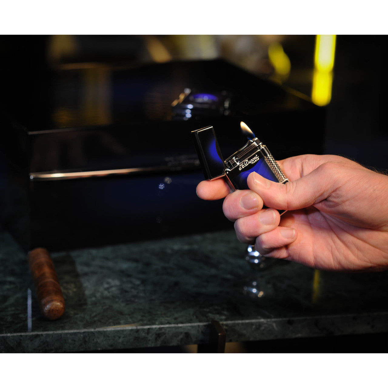 S.T. Dupont Le Grand Dual Soft and Torch Flame Cigar Lighter